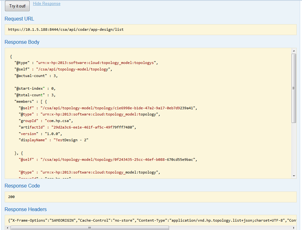 API Request Results