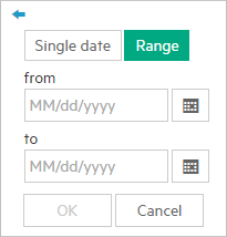 Graphic of range of dates filter