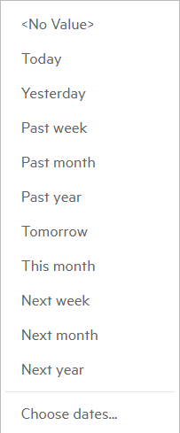 Graphic of date filter dialog box