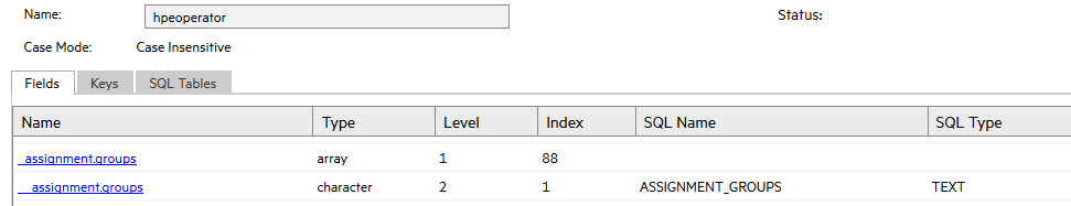 Array mapped as a field in a main table