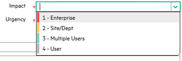 Example Combo Box with options displayed