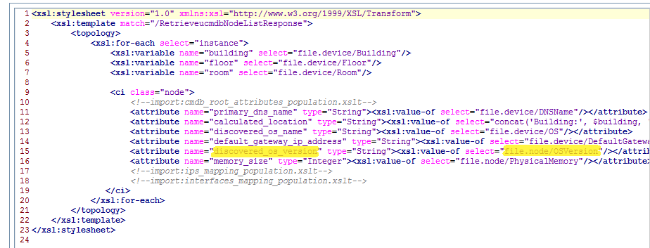 How to Map the CI Attribute to the Web Service Field