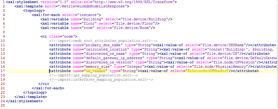 How to Map the CI Attribute to the Web Service Field
