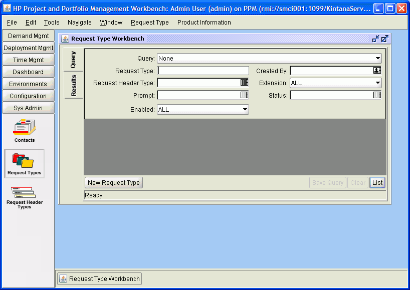 Configuring the PPM Workbench Service Manager