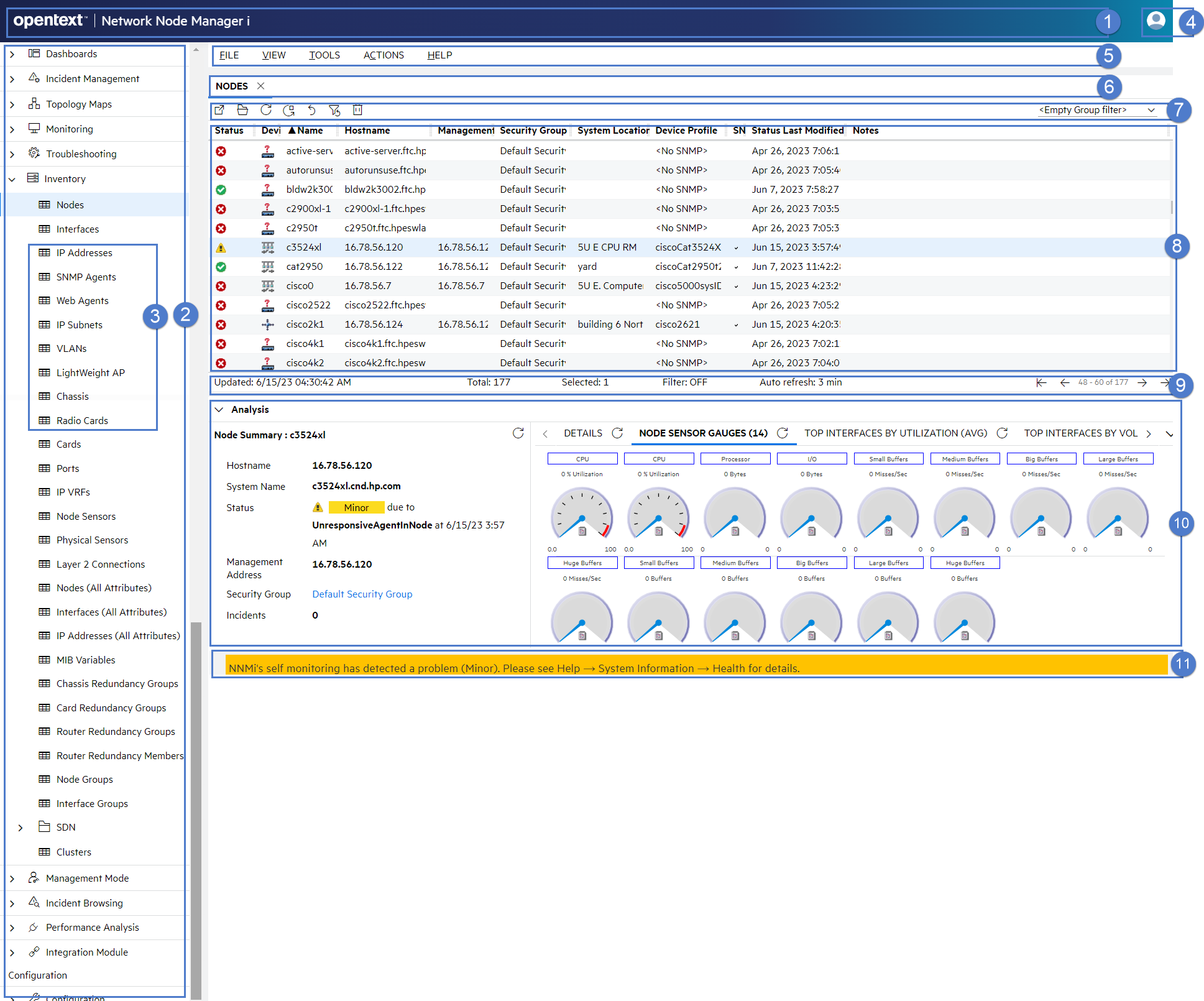 NNMiユーザーインターフェイス - Network Node Manager